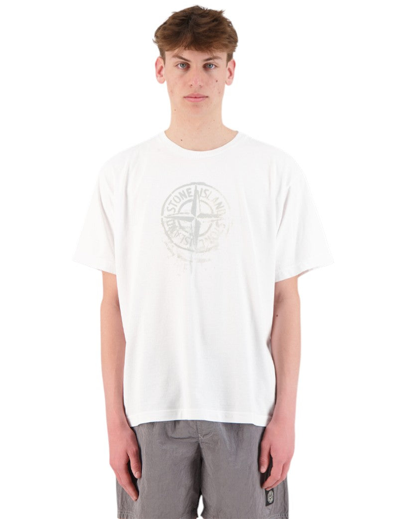 2RC87 'Reflective One' Print T-shirt White SI0206-WT