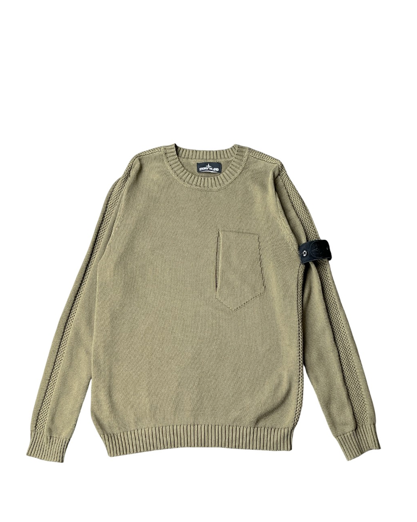 504A2 Crewneck Sweater Shadow Project Olive SI0126-OL