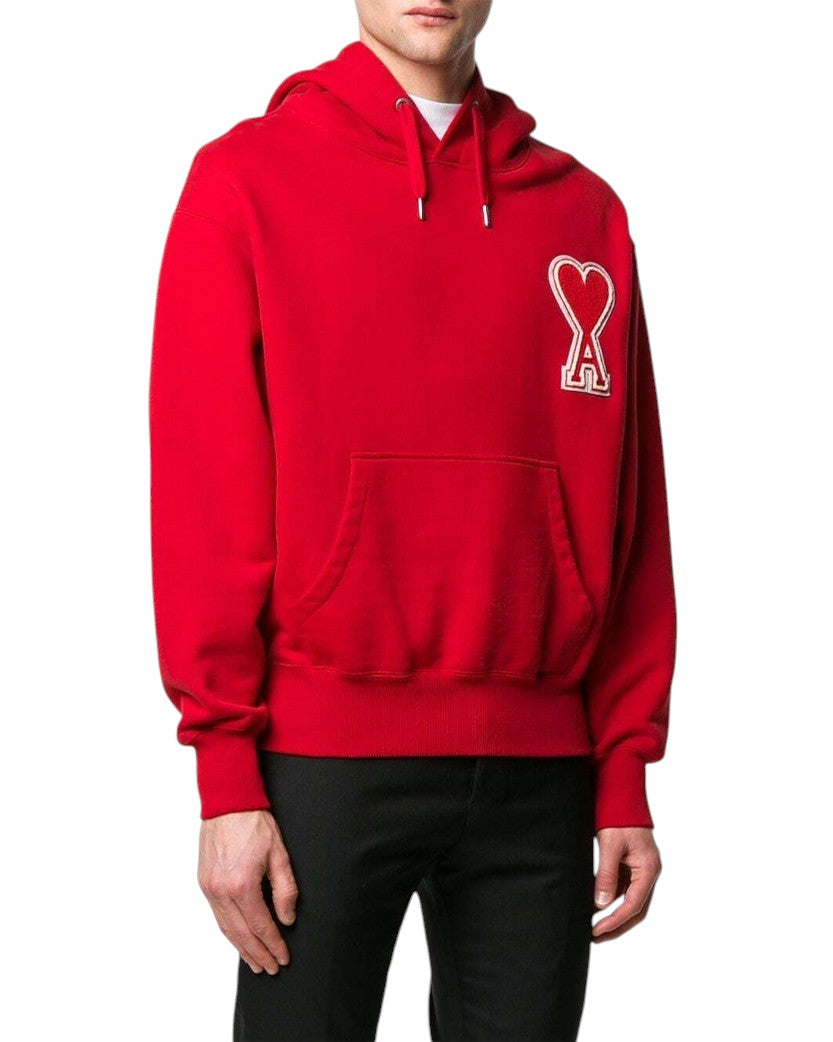 AMI Paris Oversize Ami de Coeur hoodie Red
