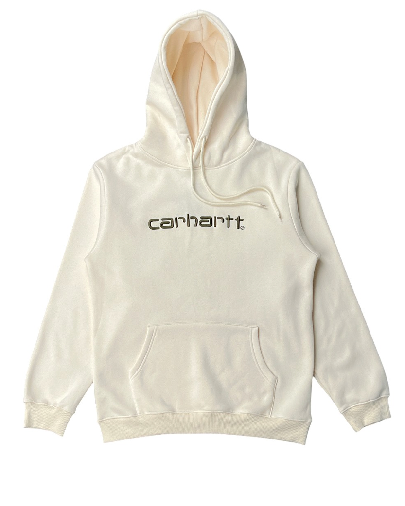 Carhartt WIP Logo Hoodie Cream