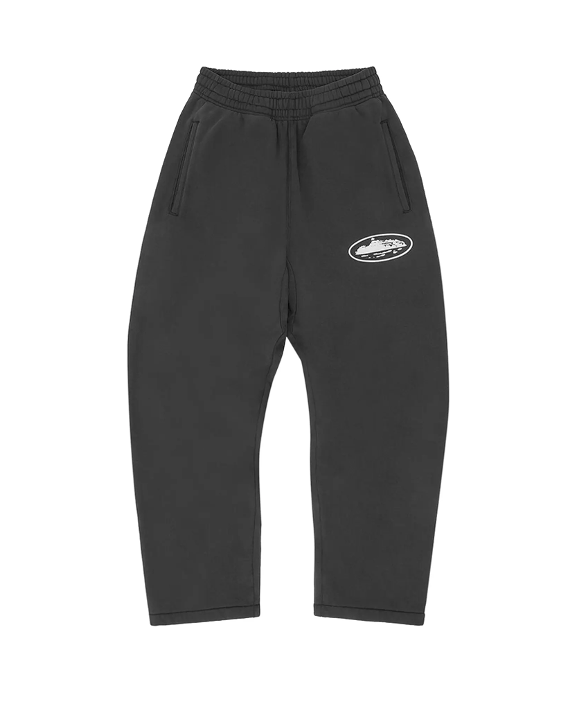 Corteiz RTW Island Puff Print Open Hem Joggers Black