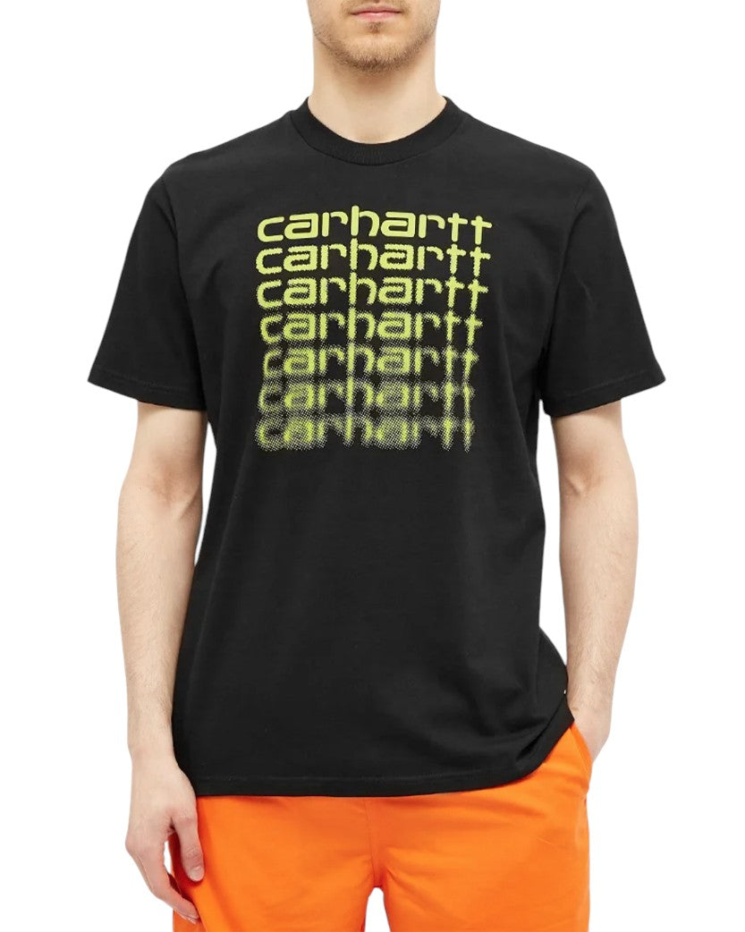 Carhartt WIP Fading Script Tee Black & Lime