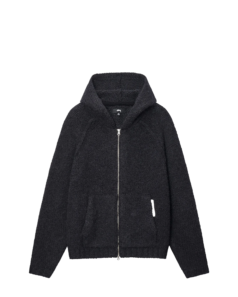 Худі STUSSY Chunky Knit Zip Hoodie Black UNIFORM