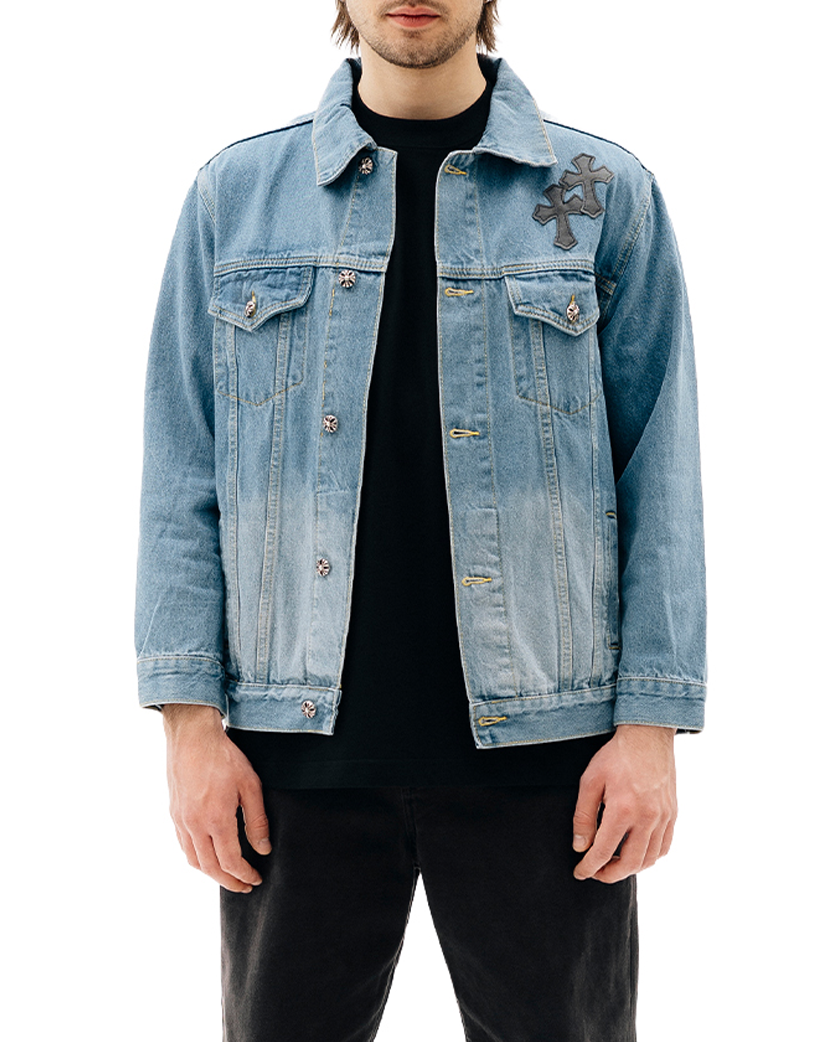 Куртка Chrome Hearts Denim Jacket Blue CH114-BL - UNIFORM