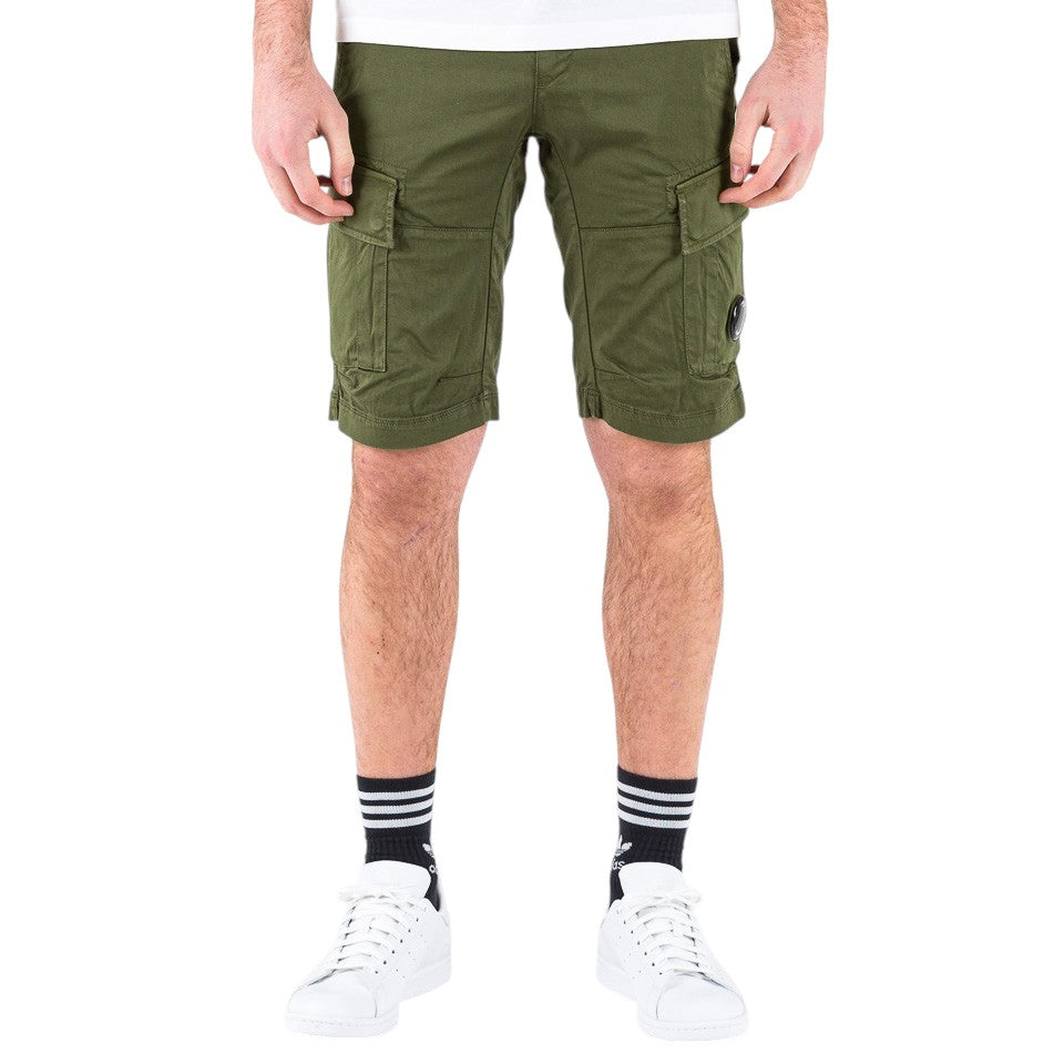 C.P. Company Stretch Sateen Cargo Shorts Ivy Green