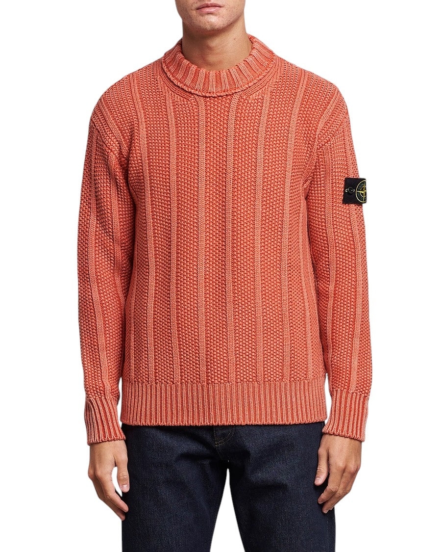 568T1 Dust Treatment Crewneck Sweater Orange SI0287-OR