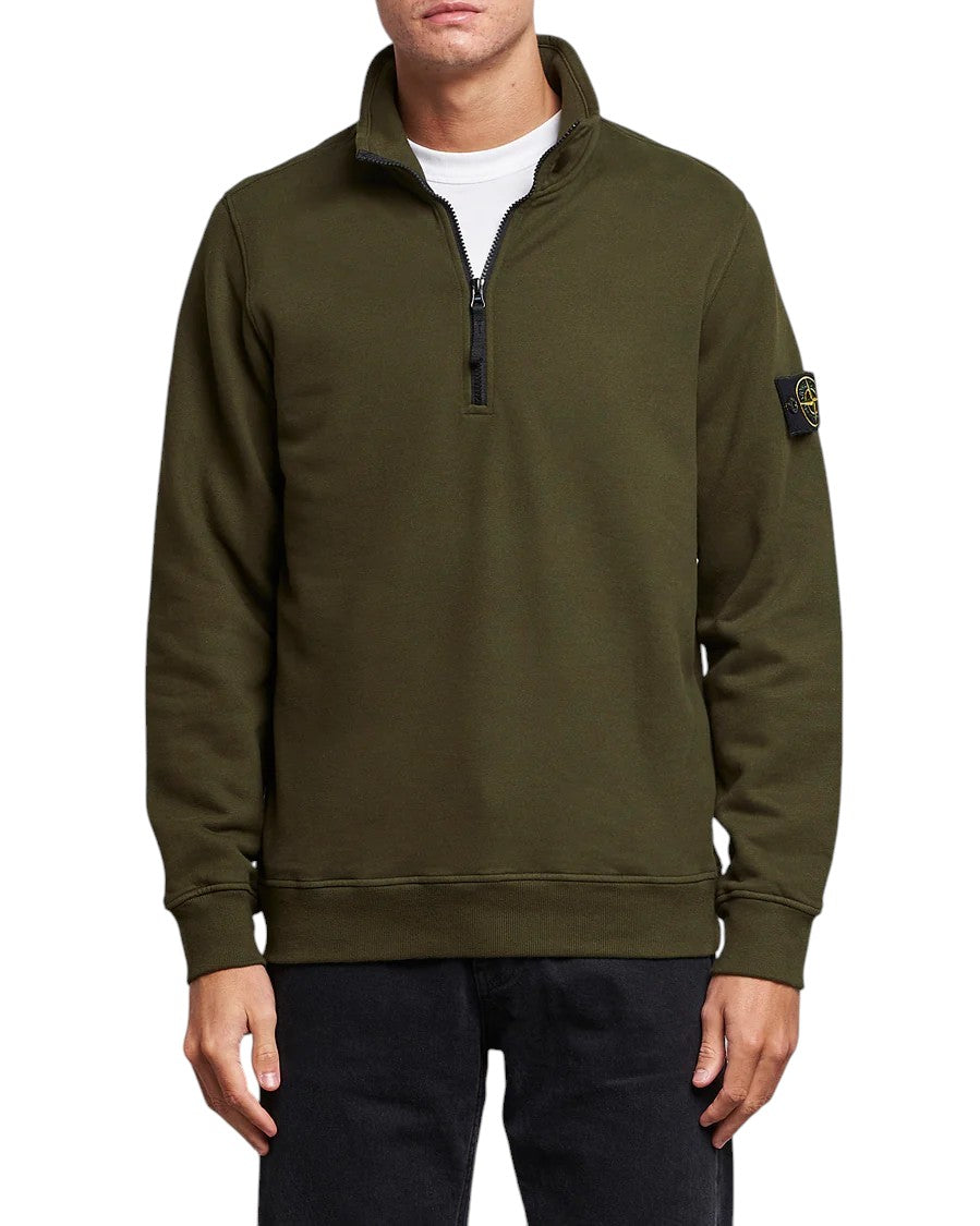 62720 Half-Zip Sweatshirt Olive SI0219-OL