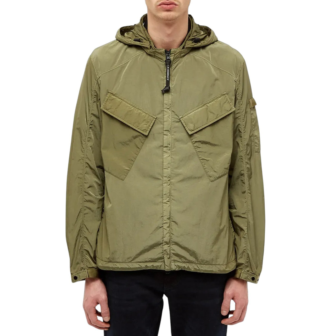 C.P. Company Hooded Google Zip Overshirt Burnt Olive