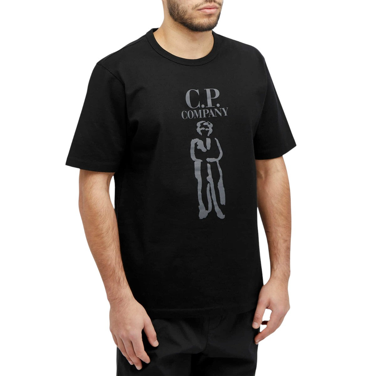 C.P. Company 30/2 Mercerized Jersey Twisted British Sailor T-Shirt Black