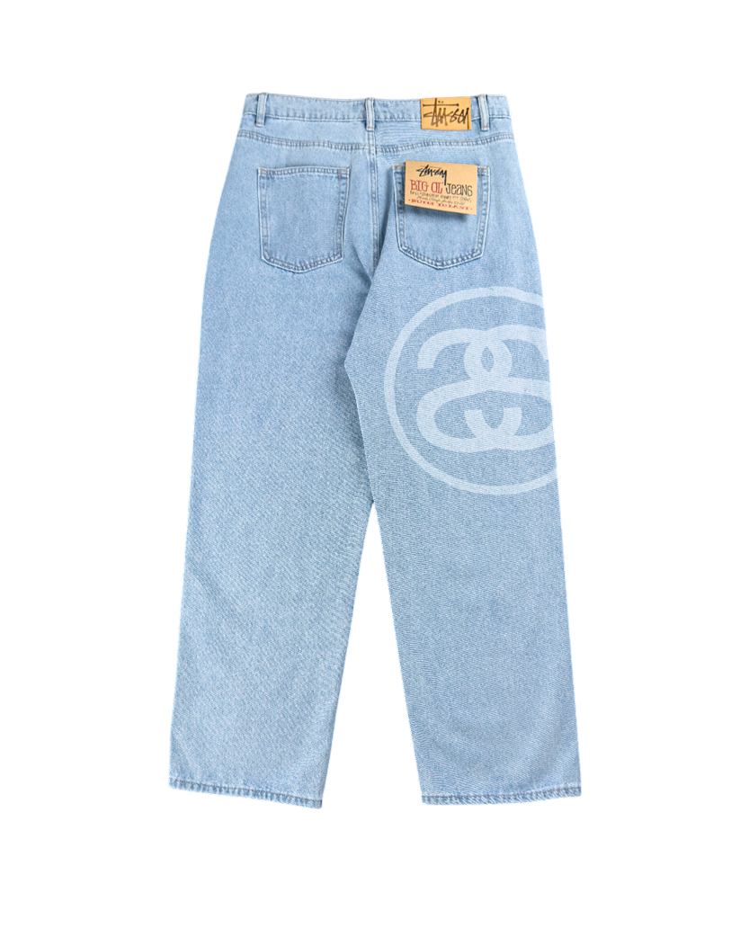 STUSSY SS-Link Big Ol' Jeans Light Blue - UNIFORM