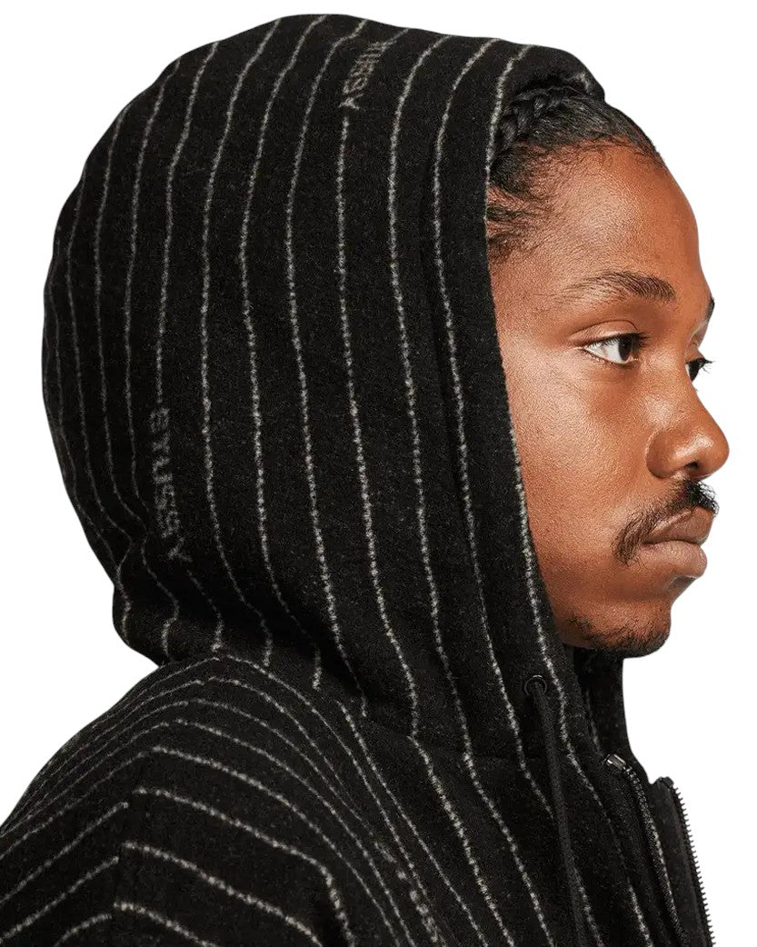 Nike x Stussy Stripe Wool Jacket Black - UNIFORM