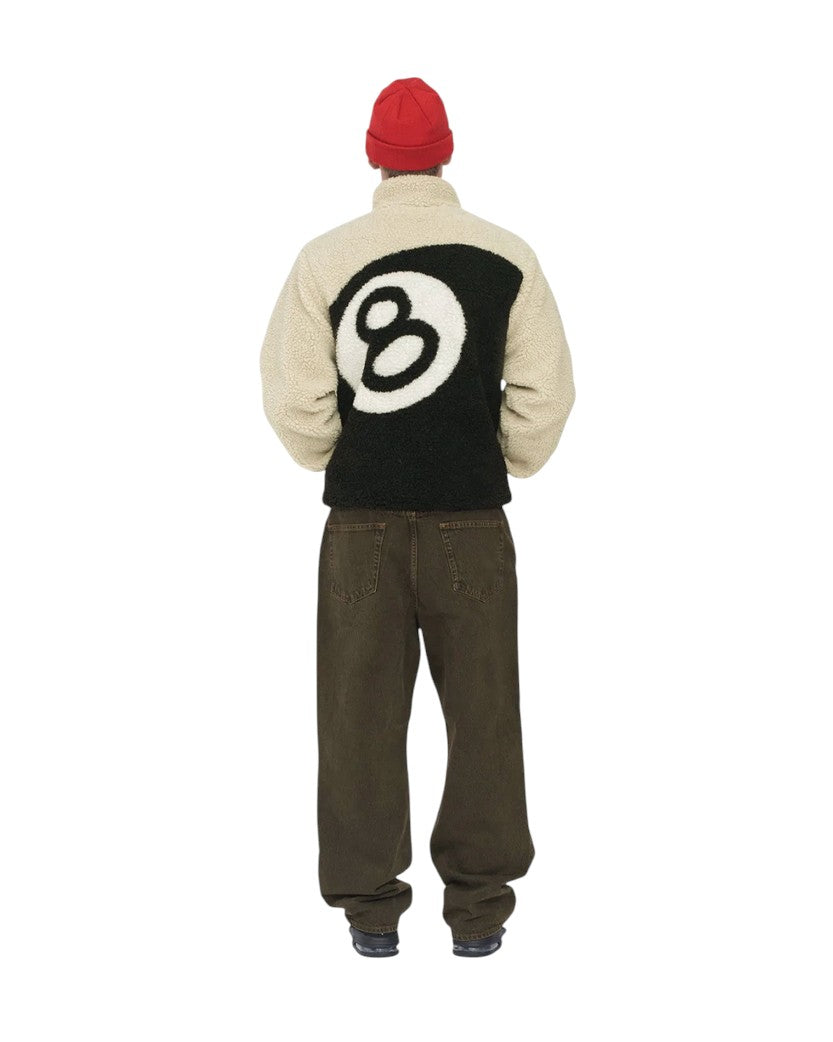 STUSSY 8 BALL SHERPA JACKET NATURAL - UNIFORM