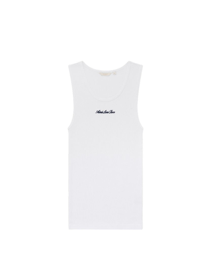 Aime Leon Dore Embroidered Logo Tank Top Bright White
