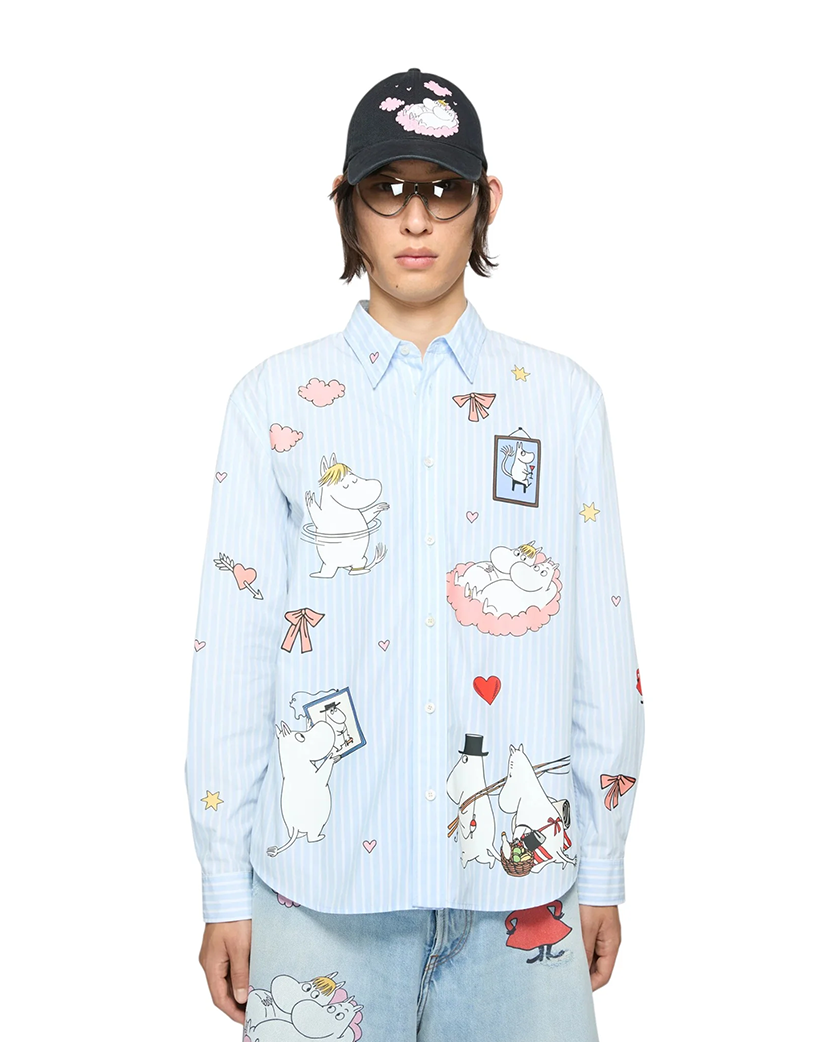 Acne Studios x Moomin Button-Up Shirt Blue