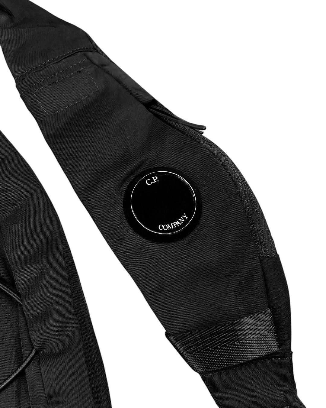 C.P. Company Garment Dyed Nylon Sateen Shoulder Bag Black - UNIFORM