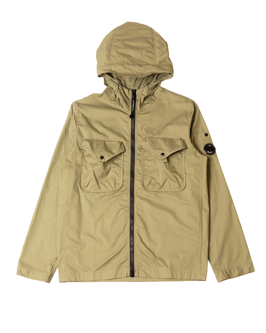C.P. Company Garment Dye Hooded Overshirt Olive