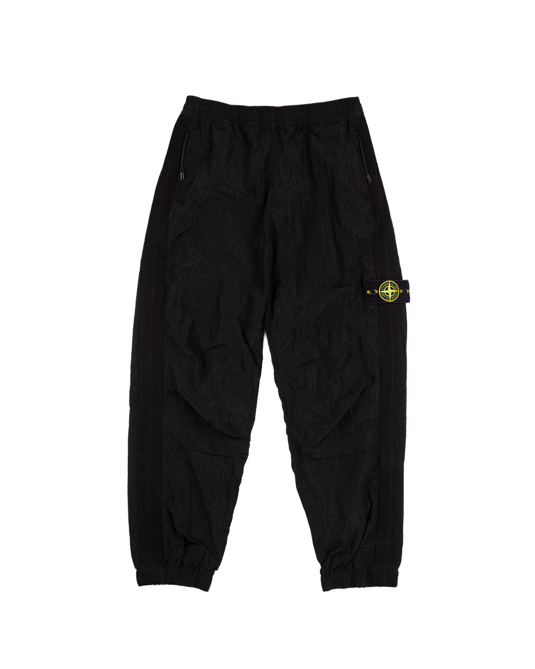 30919 Nylon Metal Track Pants Black SI0267-BK