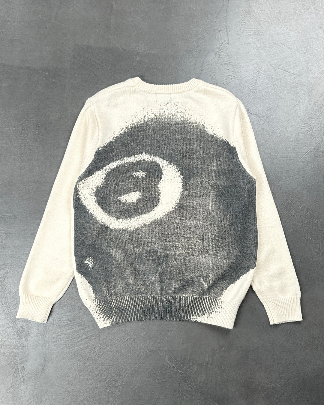 STUSSY 8 Ball Sweater White - UNIFORM