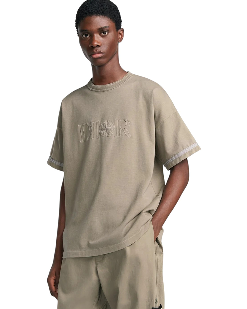 Stone Island x Dior Cotton Jersey T-Shirt Brown SI0216-BN