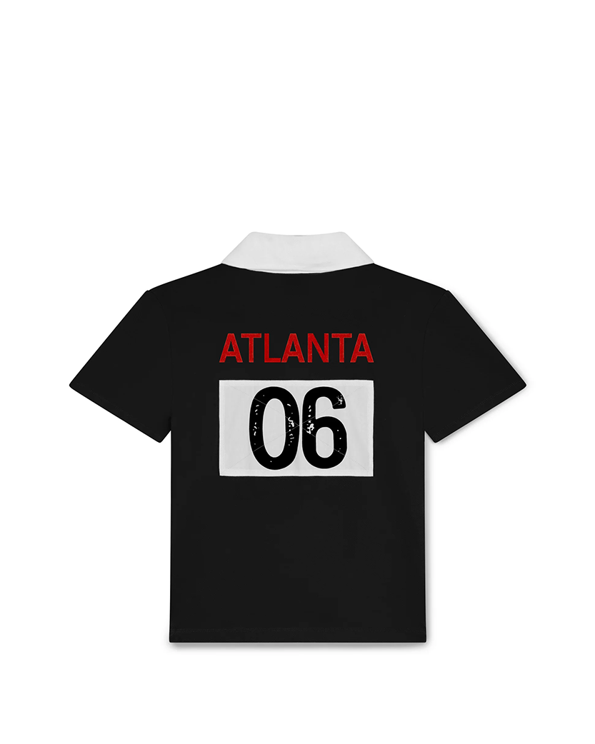 Поло Mowalola ATL Polo Shirt Black - UNIFORM Поло Mowalola ATL Polo Shirt Black - UNIFORM
