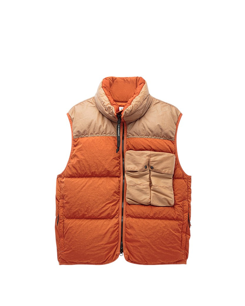 C.P. Company Eco Chrome-R Mixed Down Vest Orange