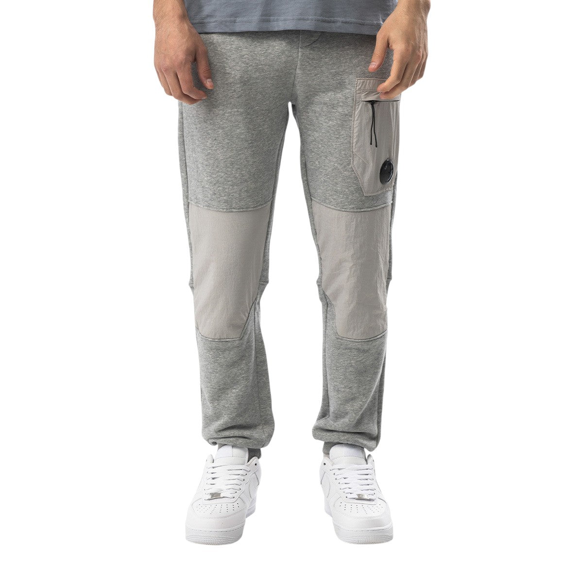 C.P. Company Diagonal Fleece Mixed Utility Pants Grey