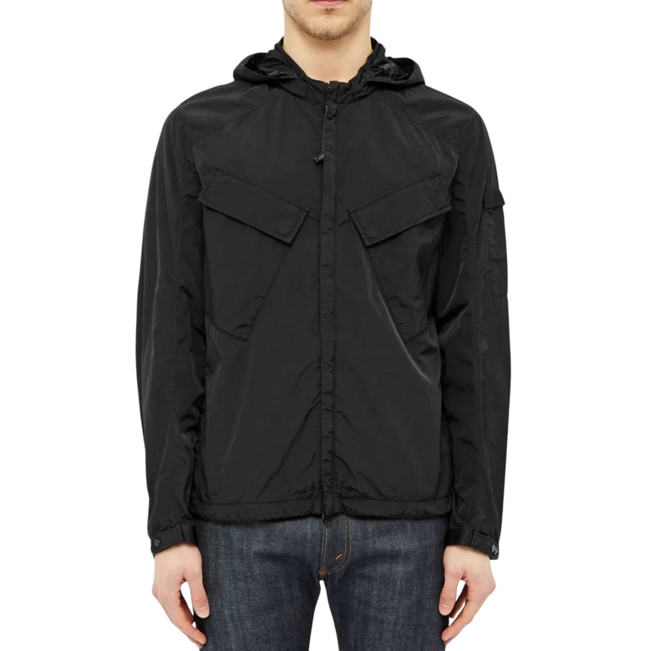 C.P. Company Hooded Google Zip Overshirt Black