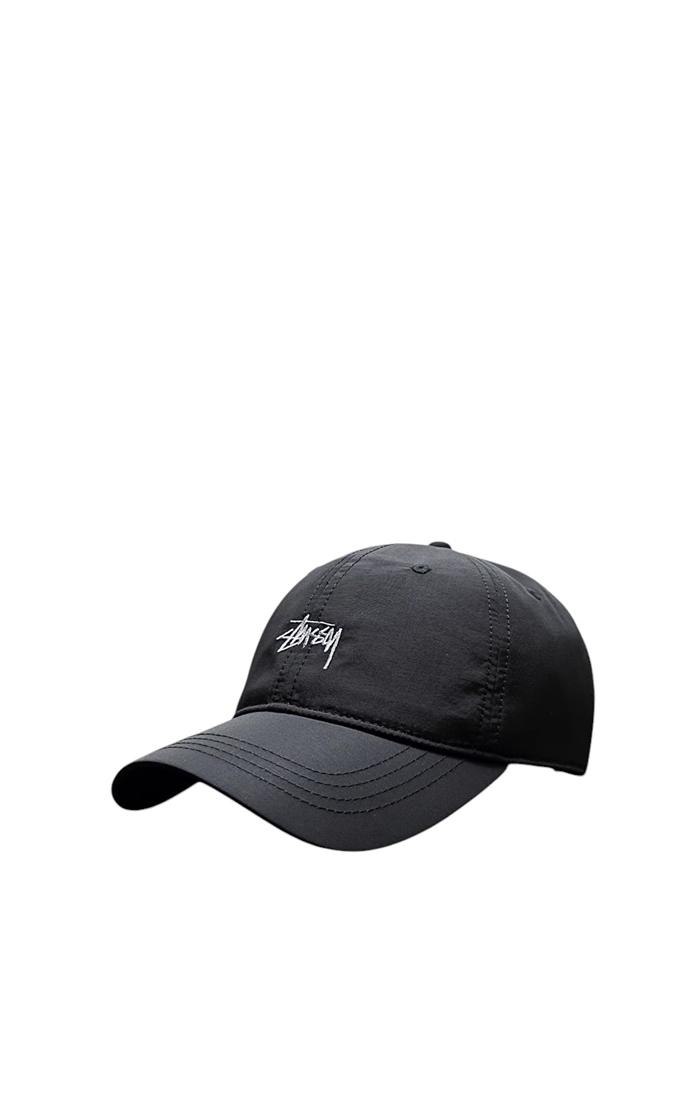 STUSSY Stock Low Pro Cap Metallic Black