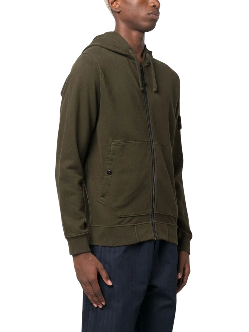 61620 Full-Zipper Hooded Sweatshirt Olive SI0130-OL