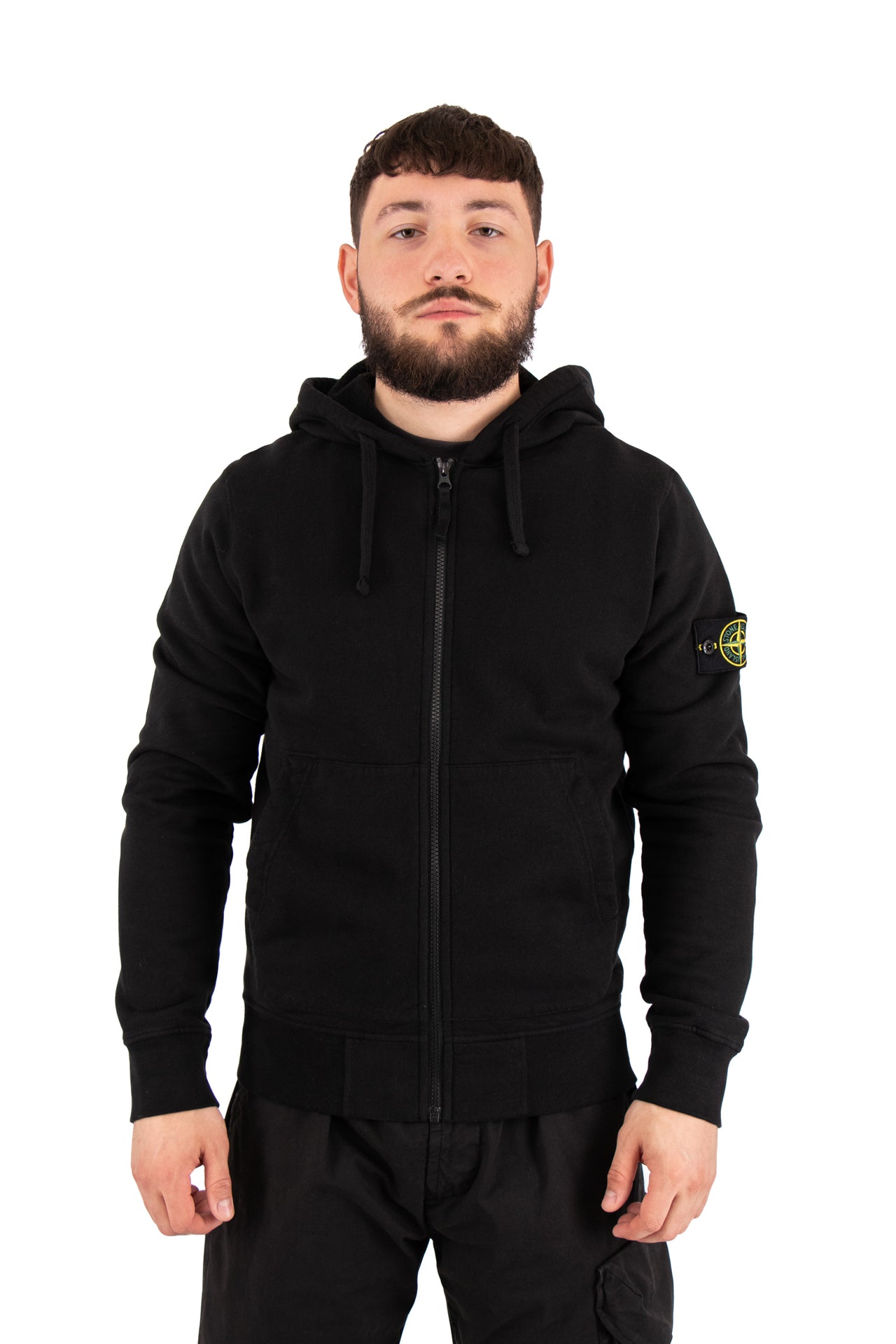 64251 Classic Zip Hooded Sweatshirt Black SI0142-BK
