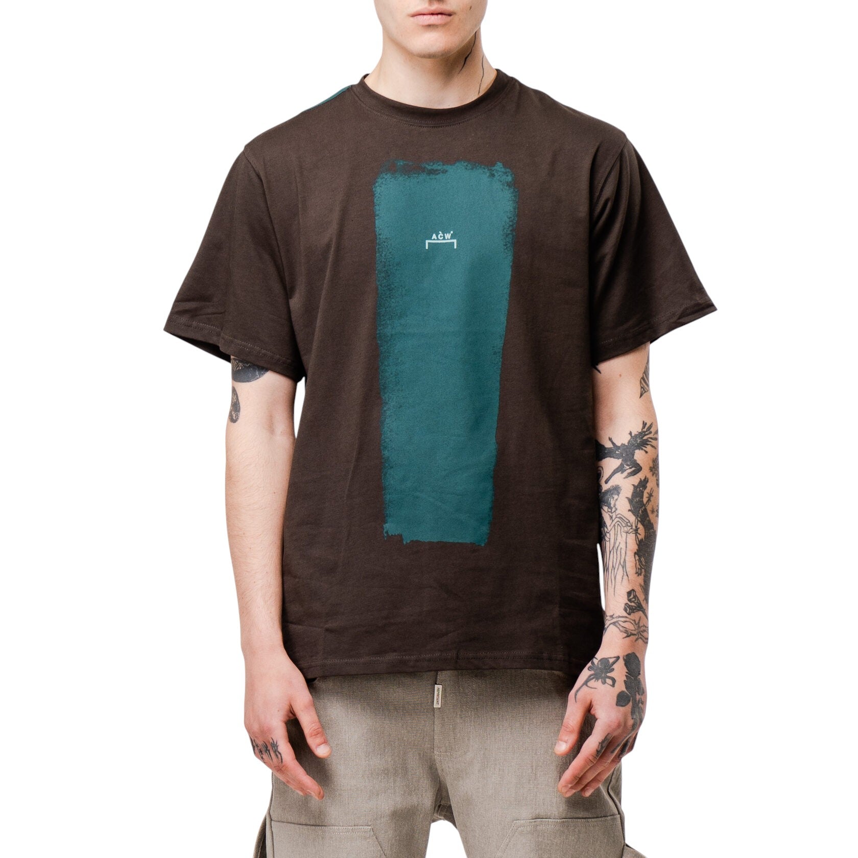 Футболка A-COLD-WALL* Block Paint Crew T-shirt Green - UNIFORM