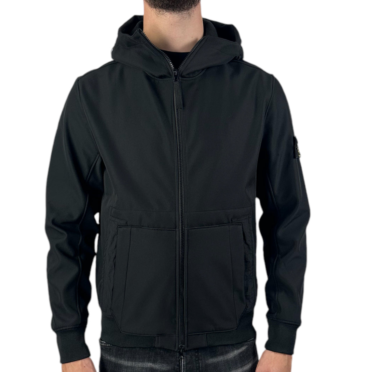 Q0122 SOFT SHELL-R_E.DYE Technology Black SI0259-BK