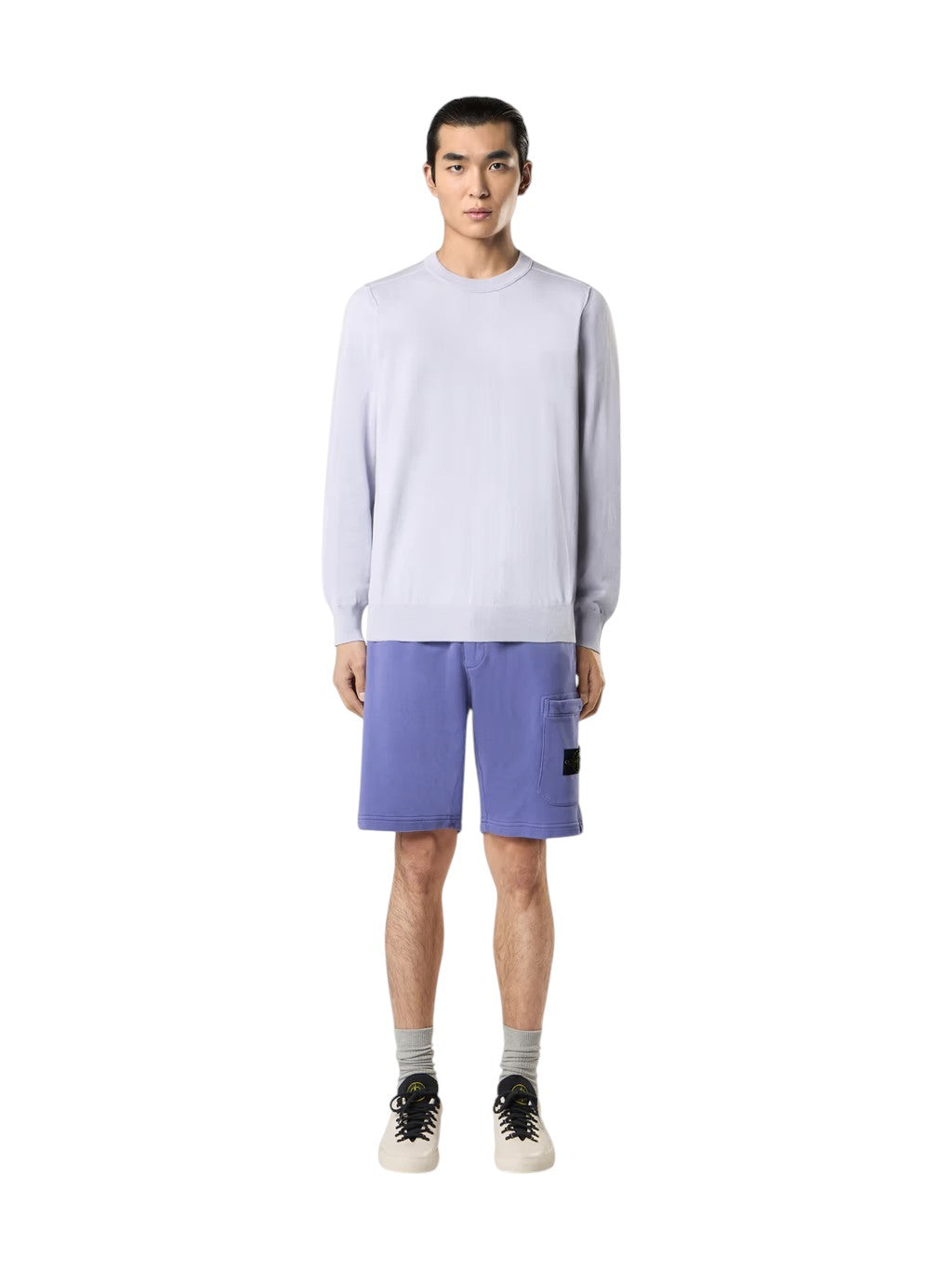 64651 Garment-Dyed Cotton Shorts Lavender SI0167-LR