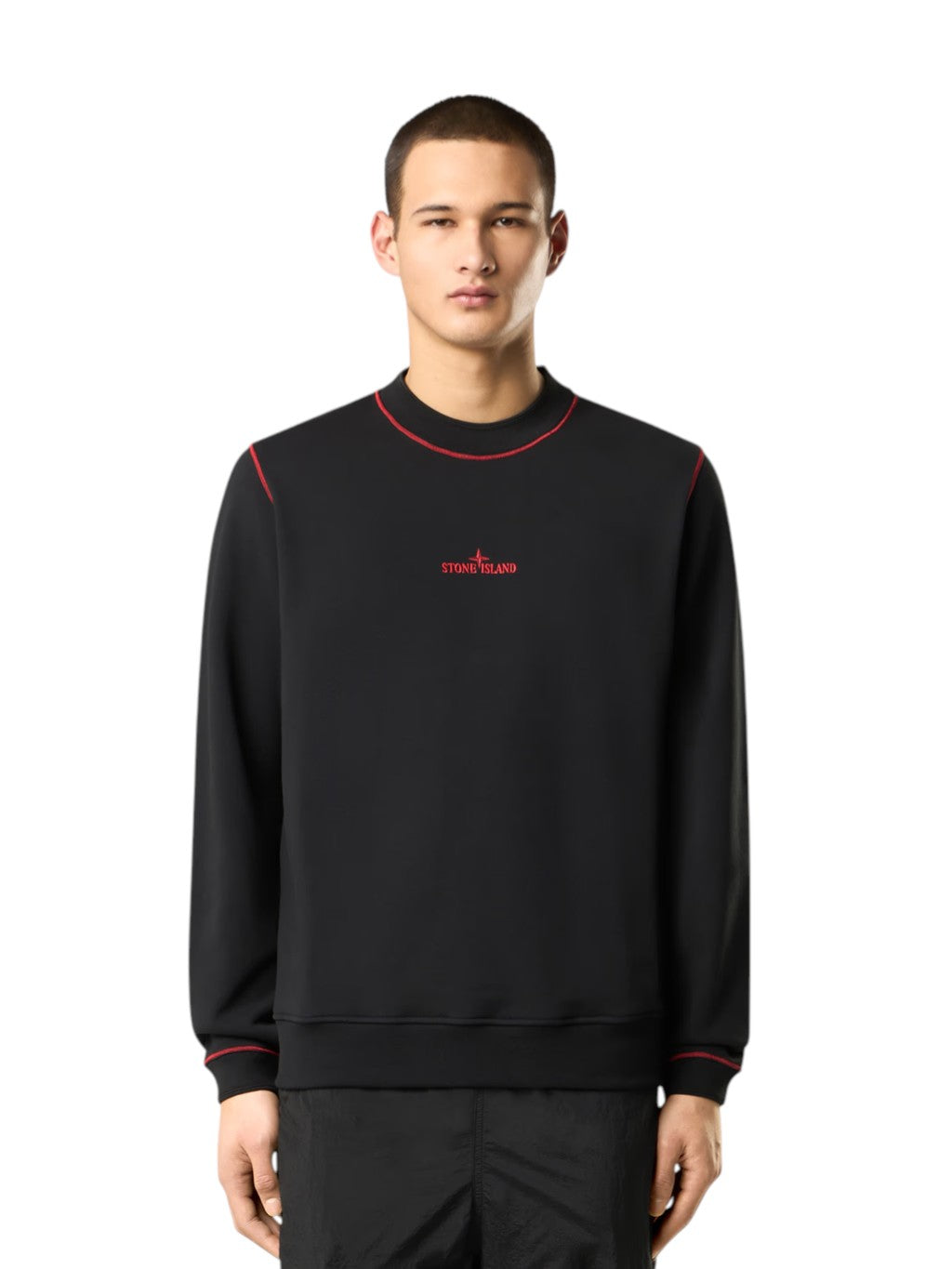 6100001 Cotton Fleece Crewneck Sweatshirt Black SI0269-BK