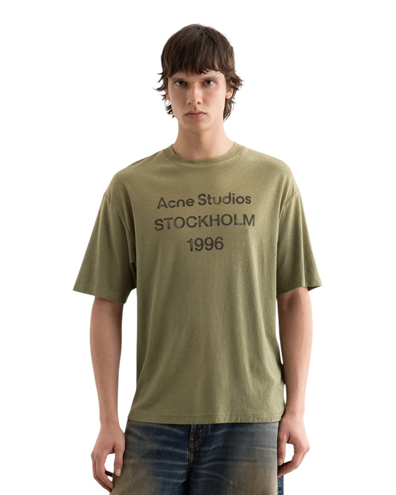 Футболка Acne Studios Exford 1996 T-Shirt Olive Green - UNIFORM