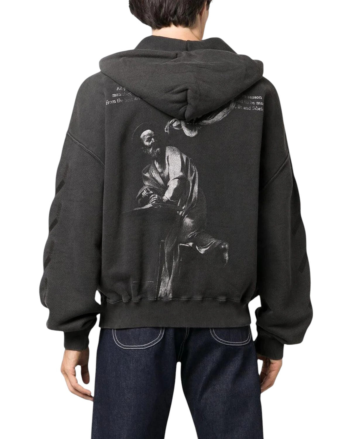 Off-White St. Matthew Cotton Hoodie Black