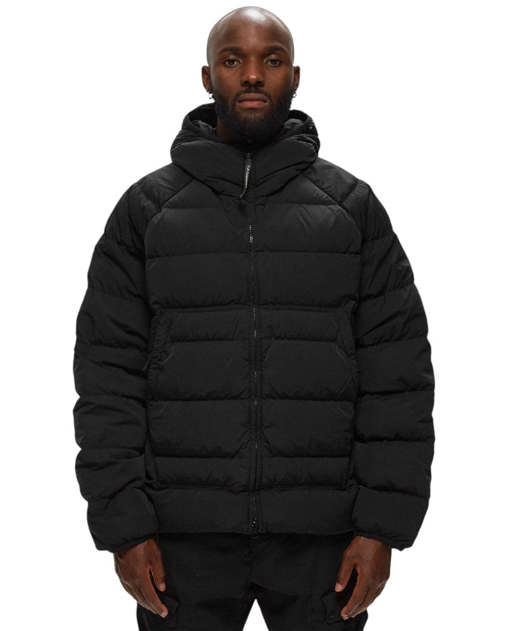 C.P. Company Eco-Chrome R Goggle Down Jacket Black - UNIFORM C.P. Company Eco-Chrome R Goggle Down Jacket Black - UNIFORM