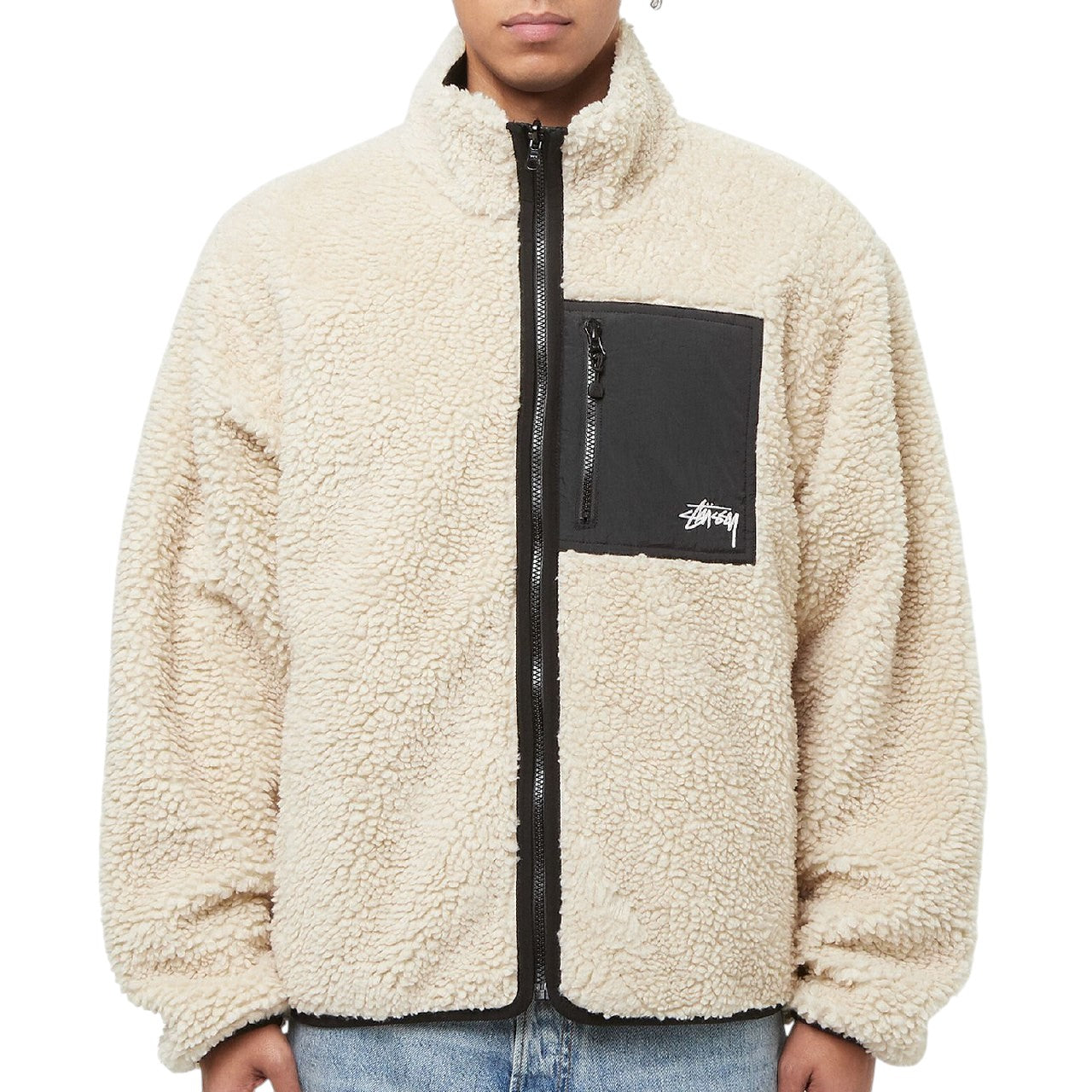 STUSSY Sherpa Reversible Jacket Beige