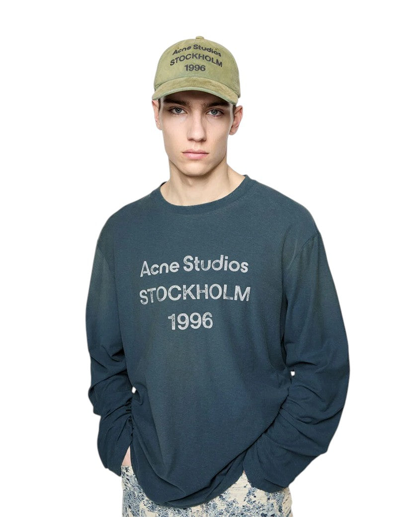 Acne Studios Stamp Logo Long Sleeve Deep Blue