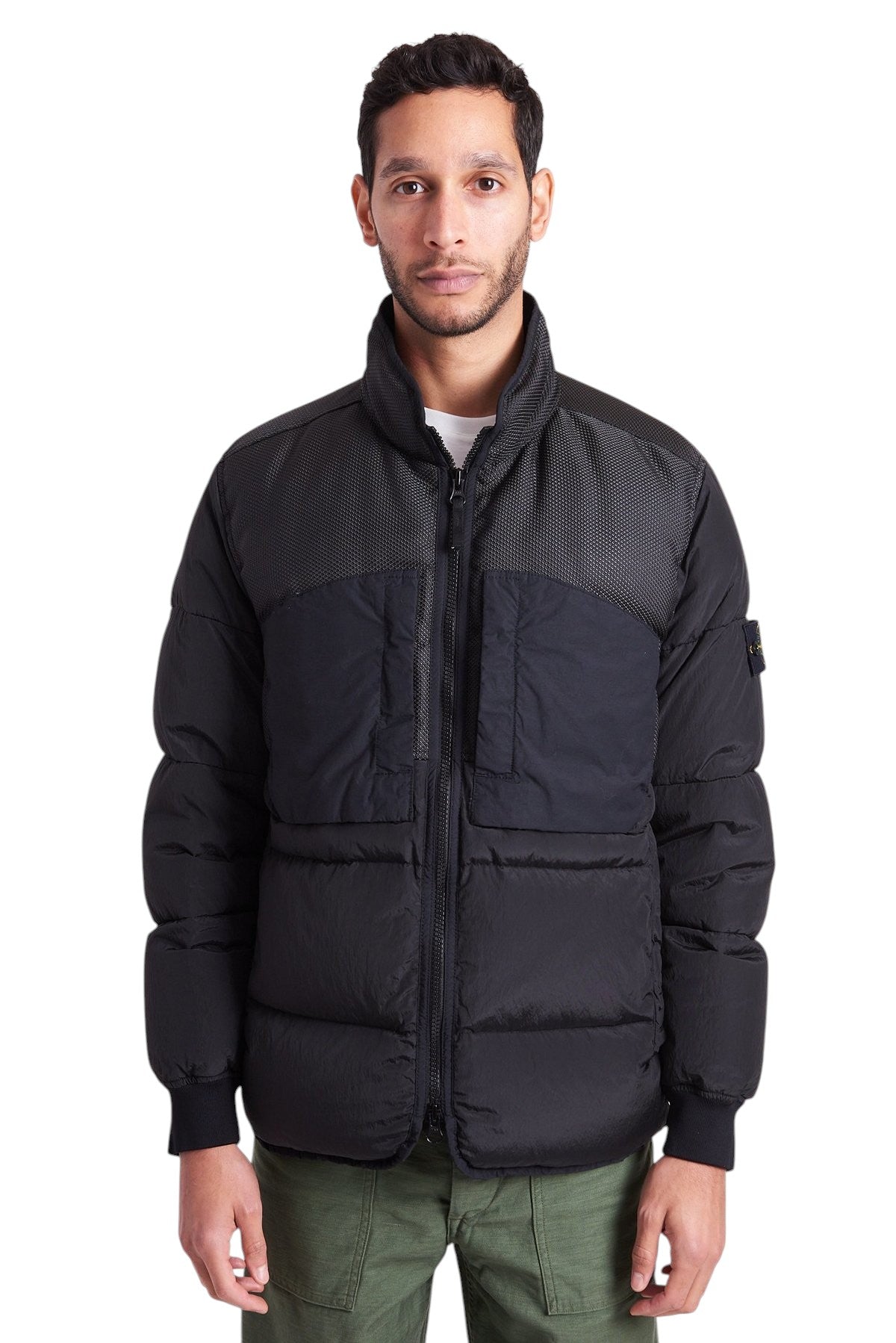 42840 Nylon Mix Down-TC Jacket Black SI0240-BK