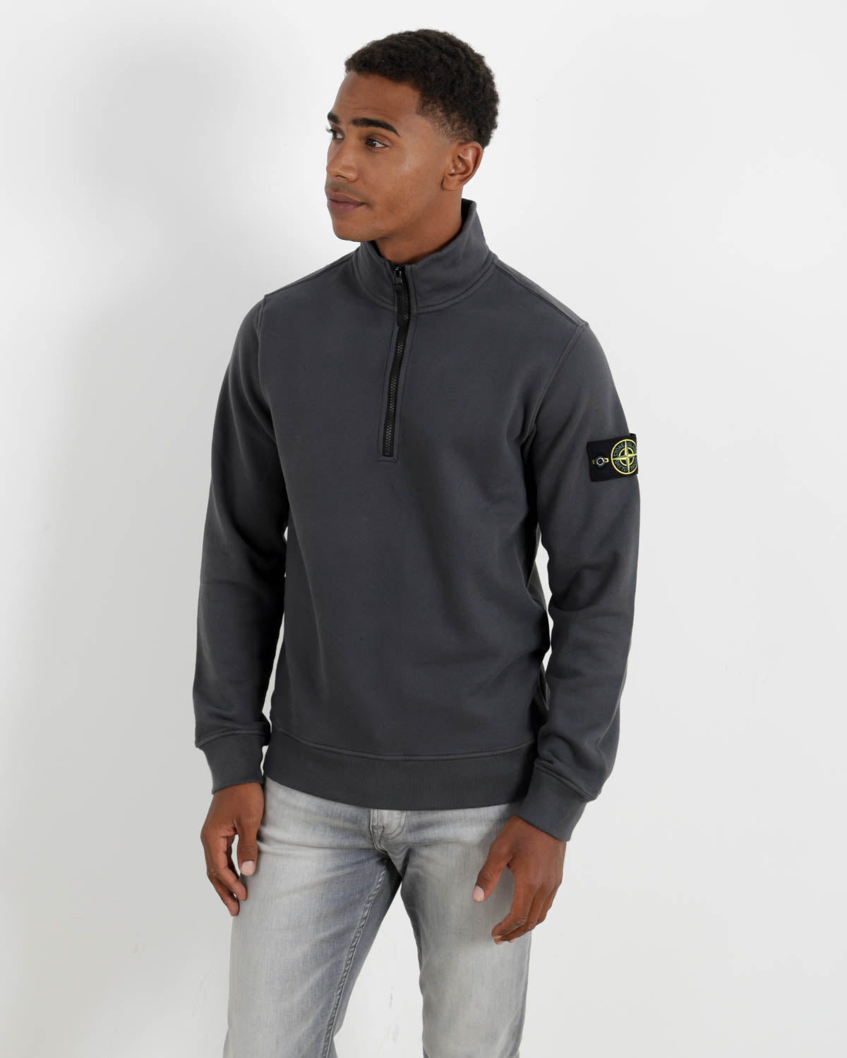 62720 Half-Zip Sweatshirt Lead Grey SI0219-LDGY