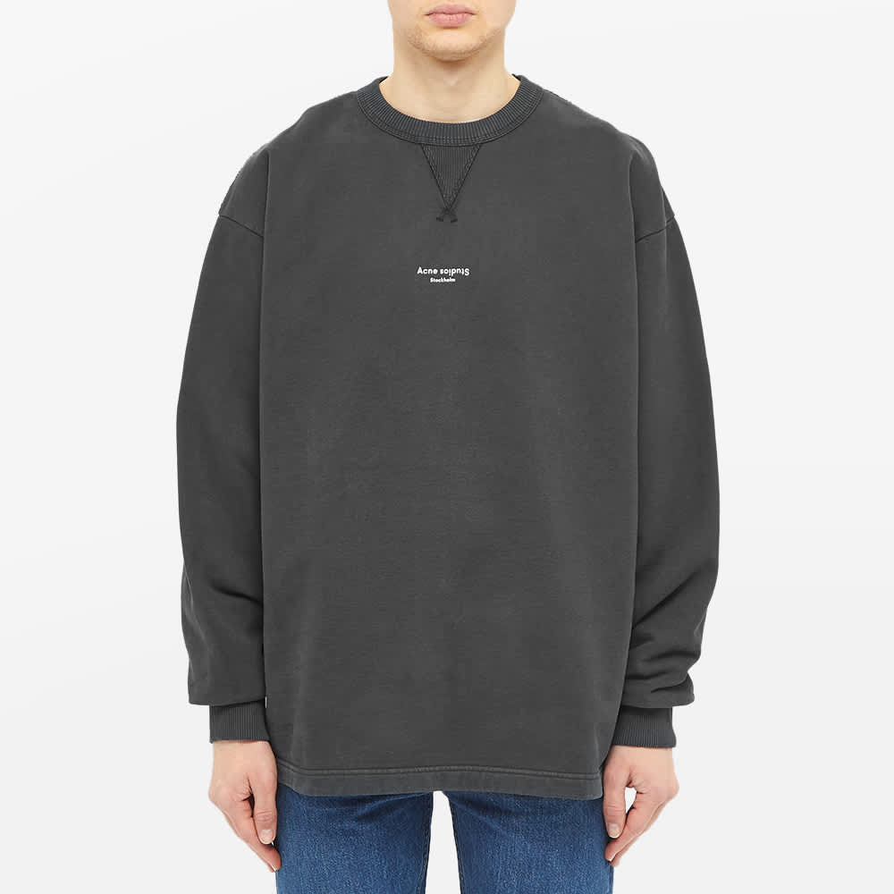 Acne Studios Reverse Fin Stamp Logo Sweatshirt Black