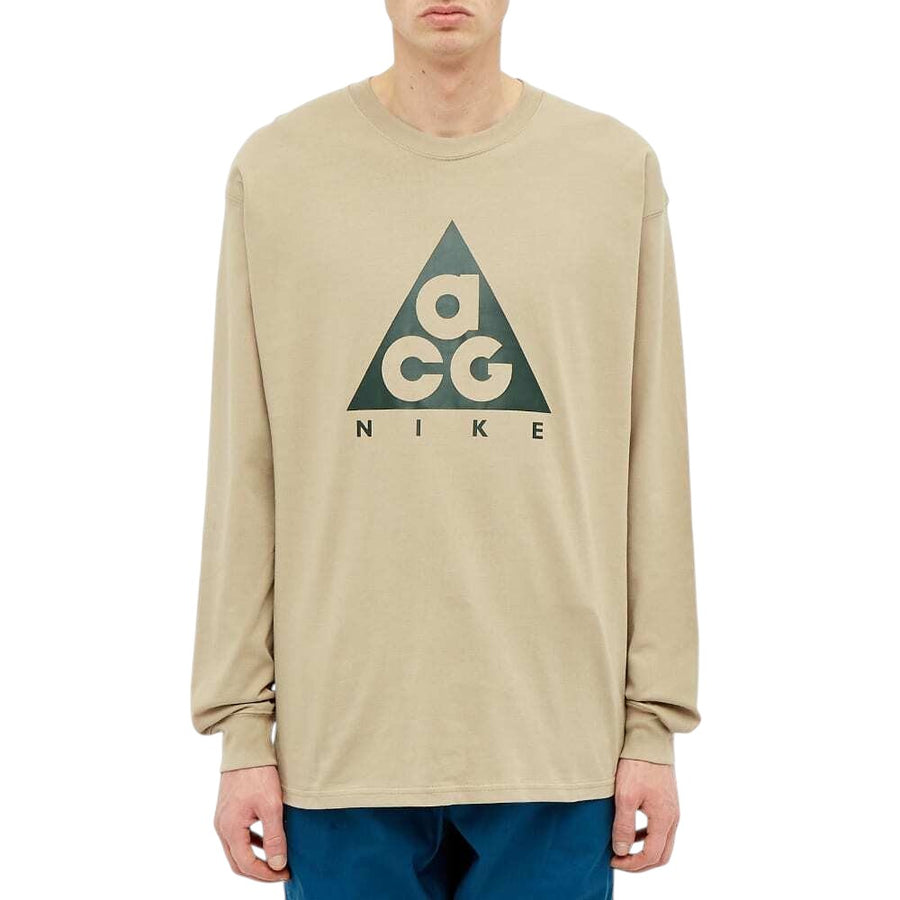 Nike ACG Long Sleeve Logo Tee Beige