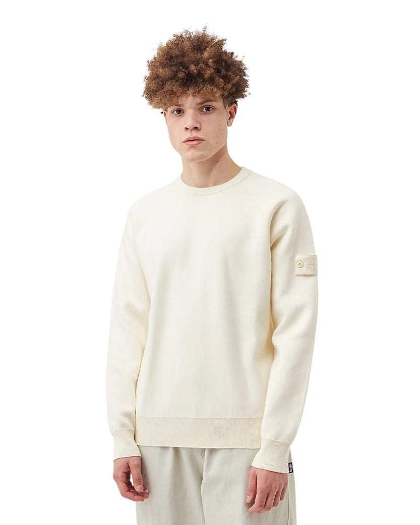 545FA Ghost Piece Soft Cotton Knit Sweater White SI0293-WT