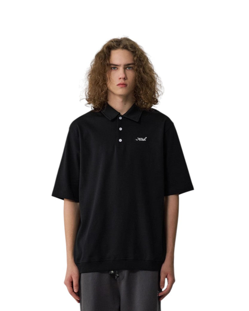 Kith Small Logo Basic Polo T-Shirt Black