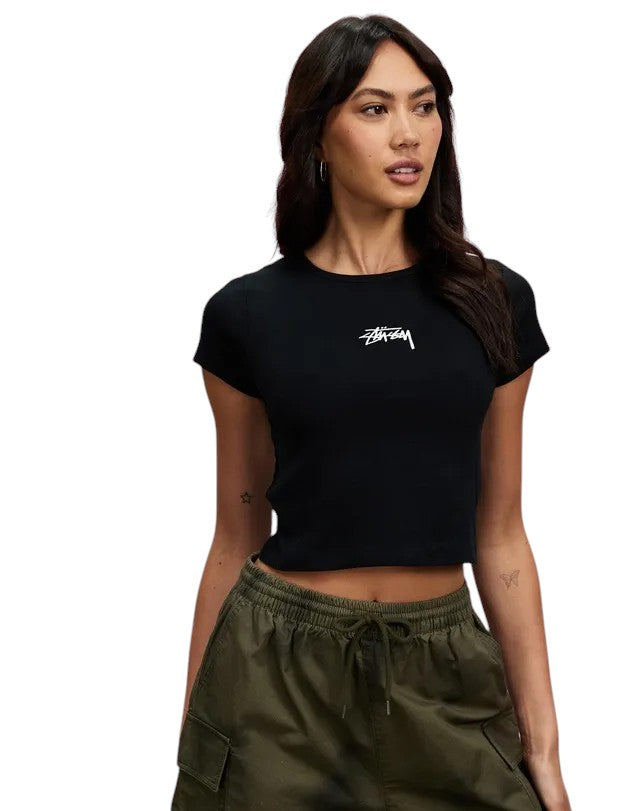 STUSSY Graffiti Women's Rib T-Shirt Black