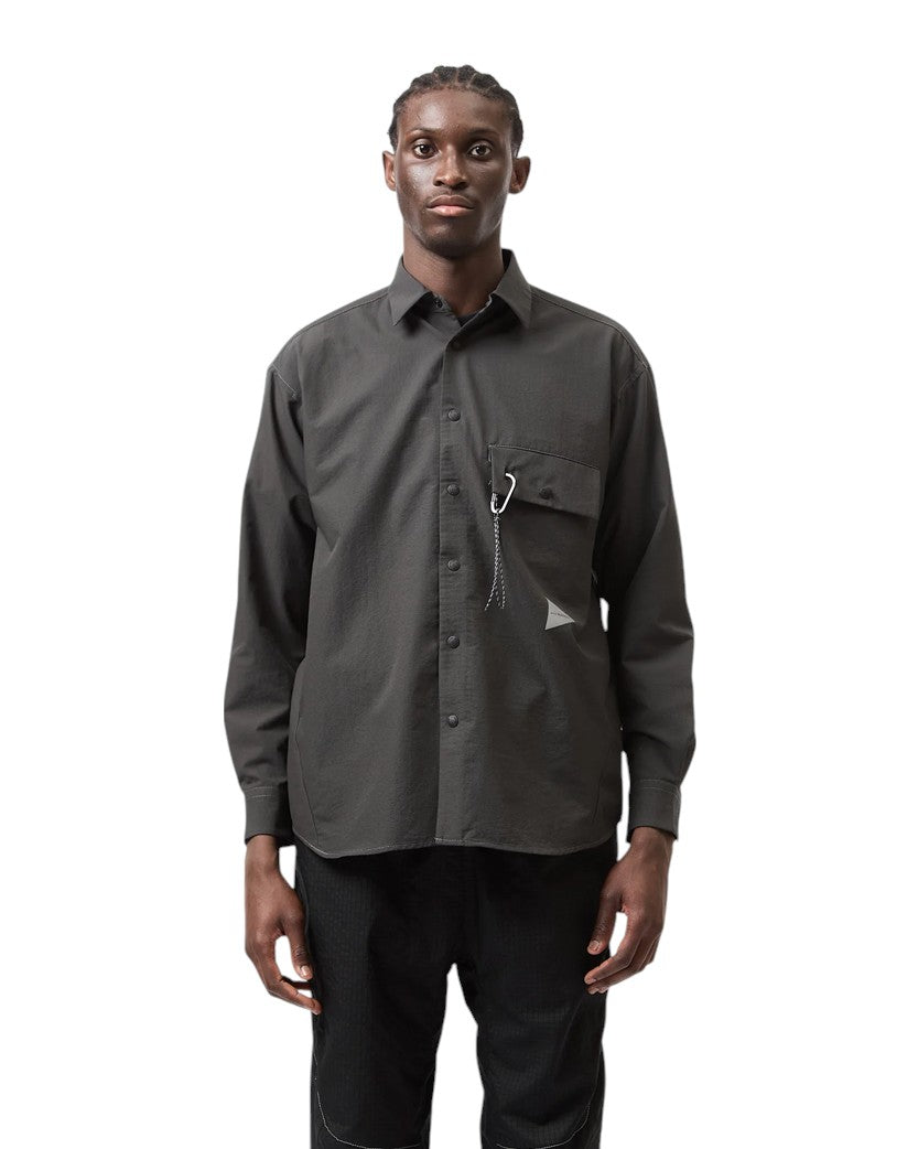 And Wander Dry Breathable Shirt Charcoal Grey
