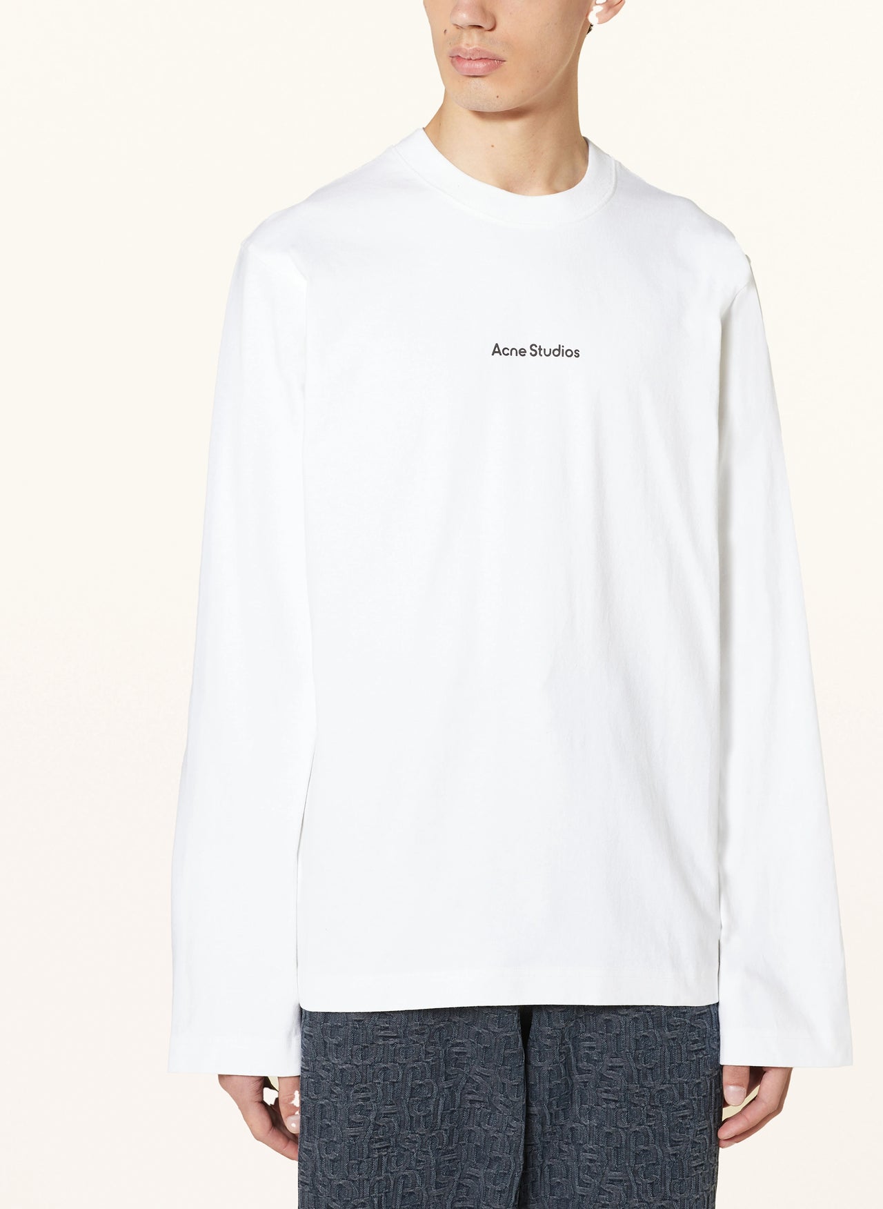 Acne Studios Erwin Long Sleeve Stamp Tee White