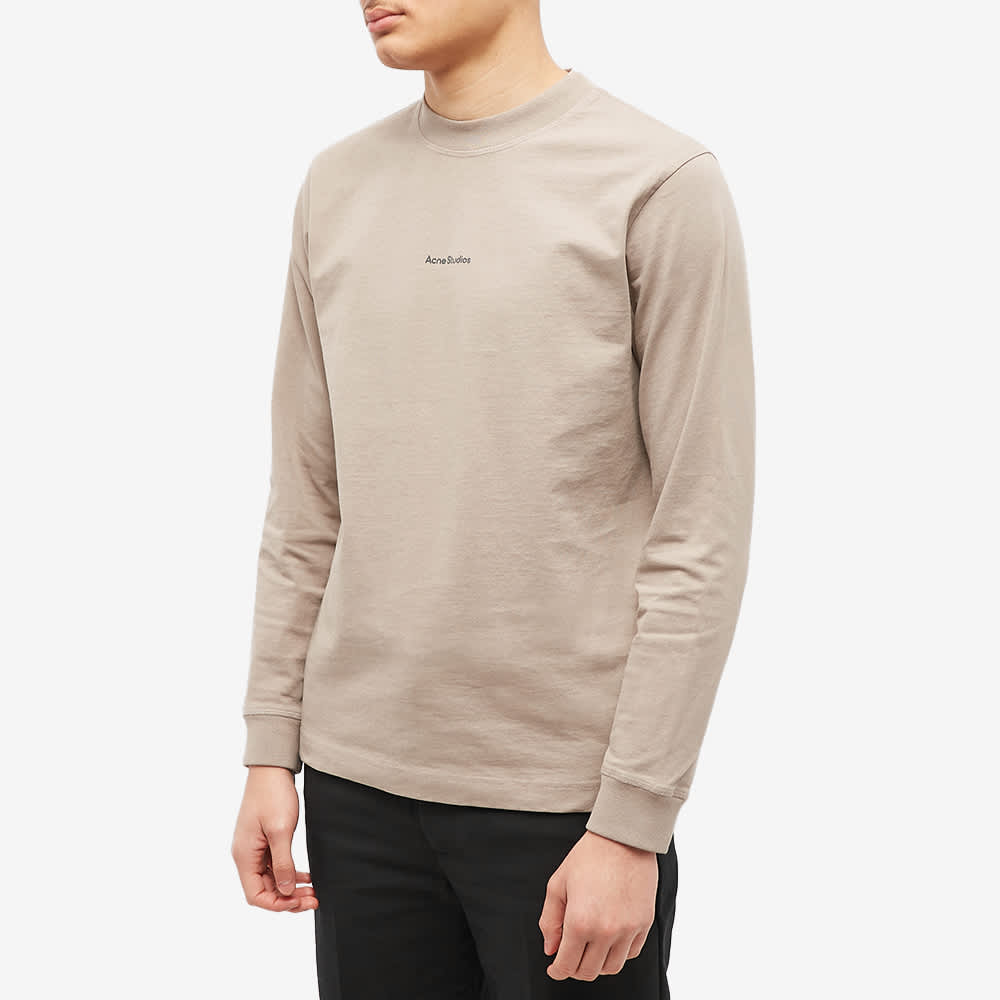 Acne Studios Erwin Long Sleeve Stamp Tee Oyster