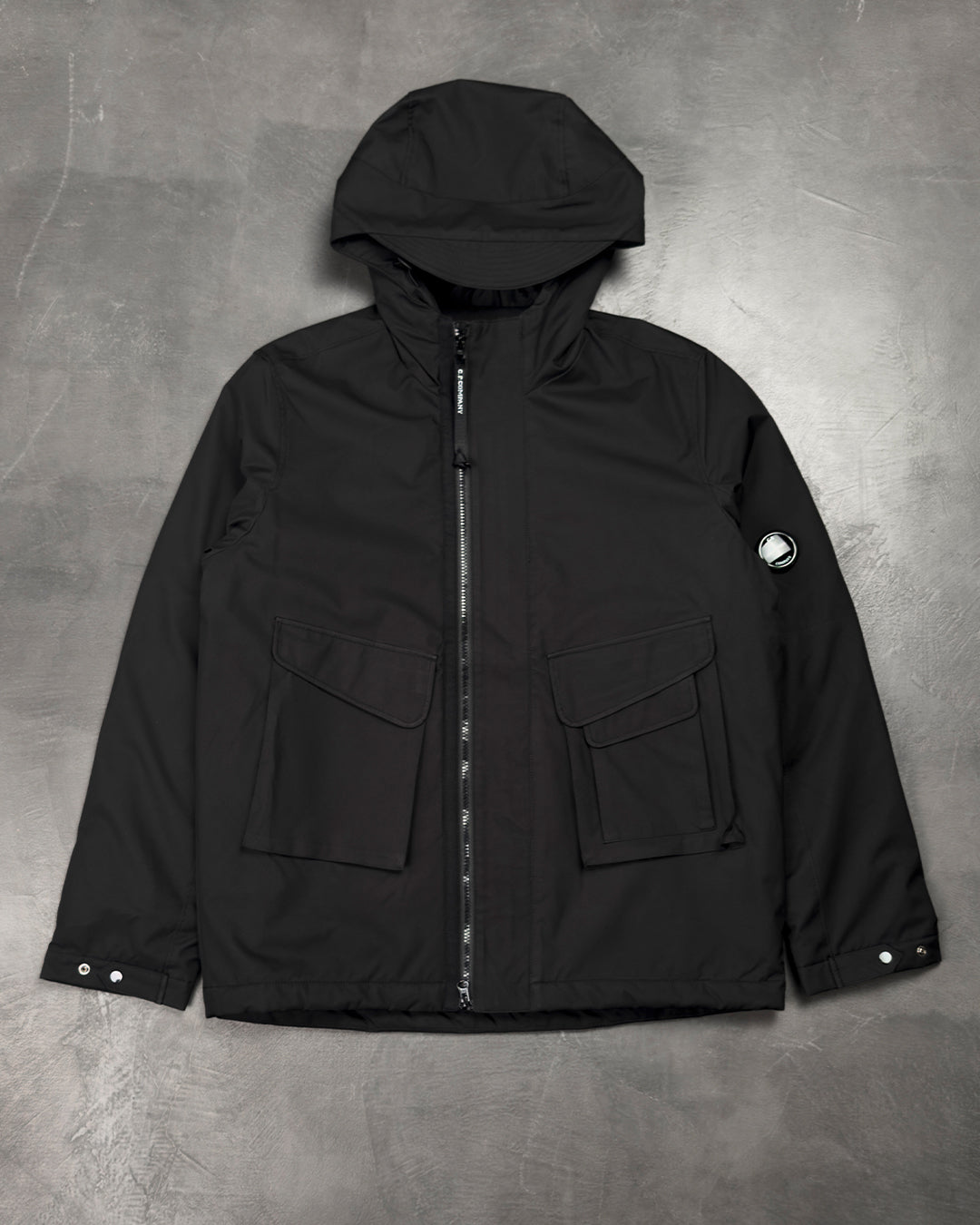 C.P. Company Chrome Garment Dyed Jacket Black